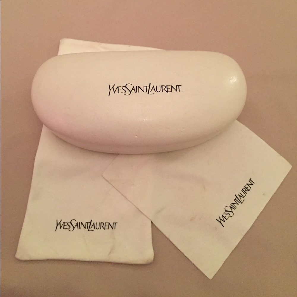 Yves Saint Laurent YSL Sunglass Case and felt.